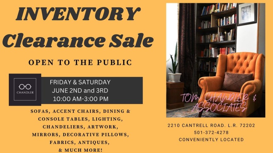 Tom Chandler and Associates Interiors INVENTORY CLEARANCE SALE